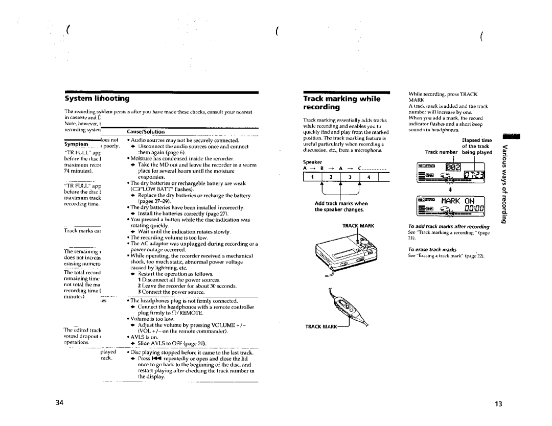 Sony MZ-R3 manual 