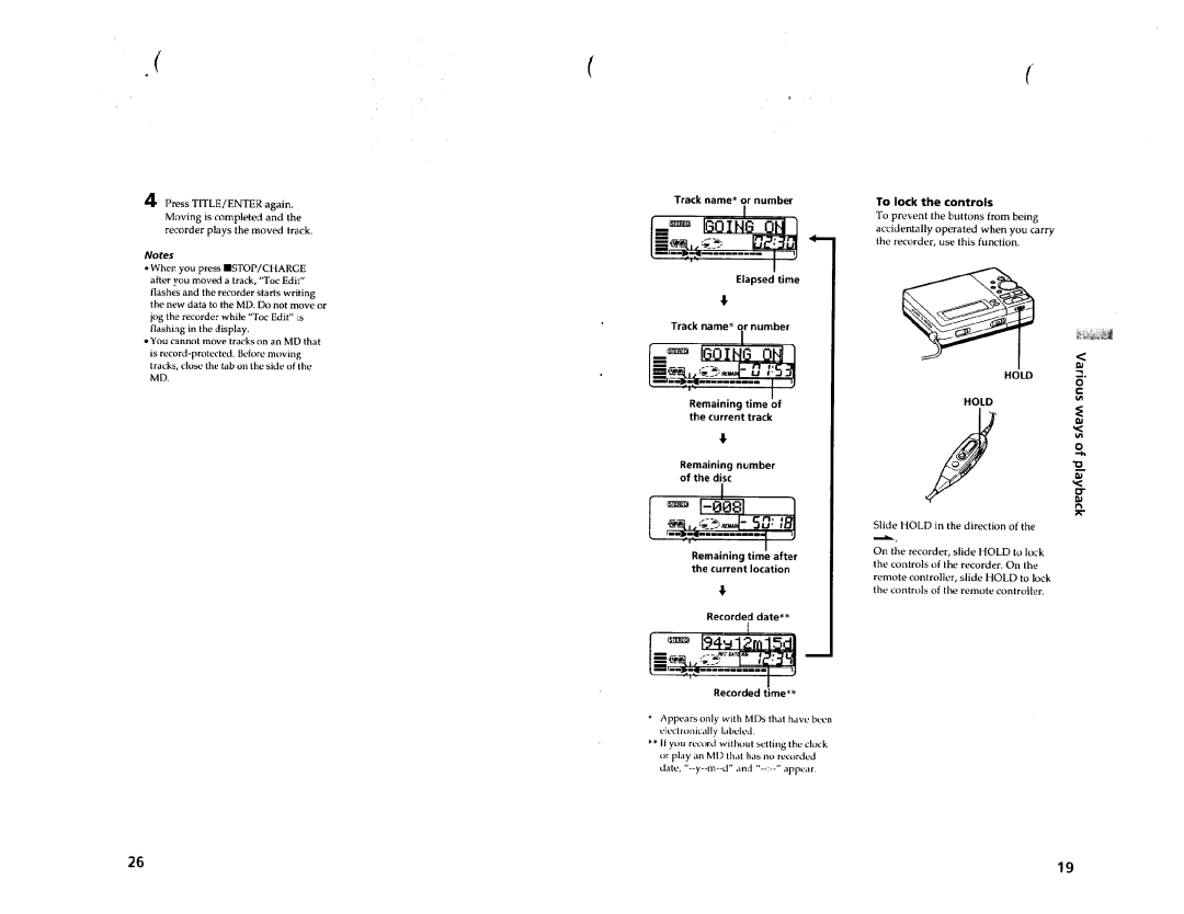 Sony MZ-R3 manual 