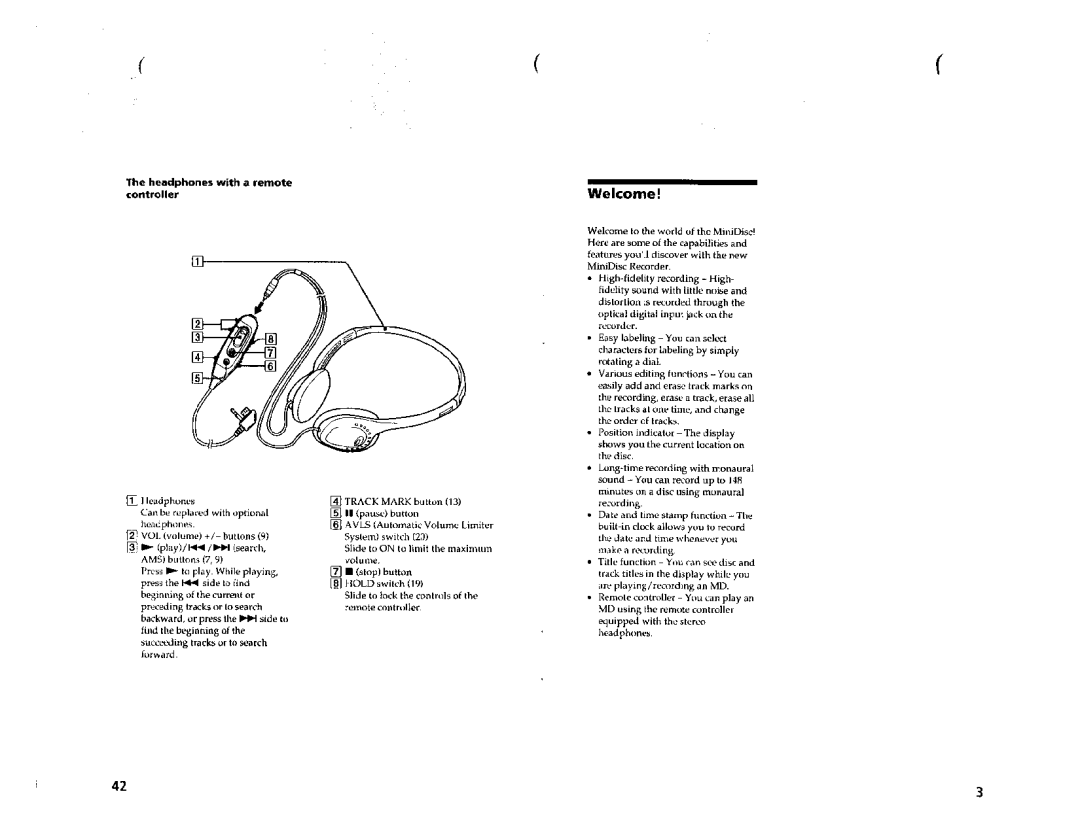 Sony MZ-R3 manual 