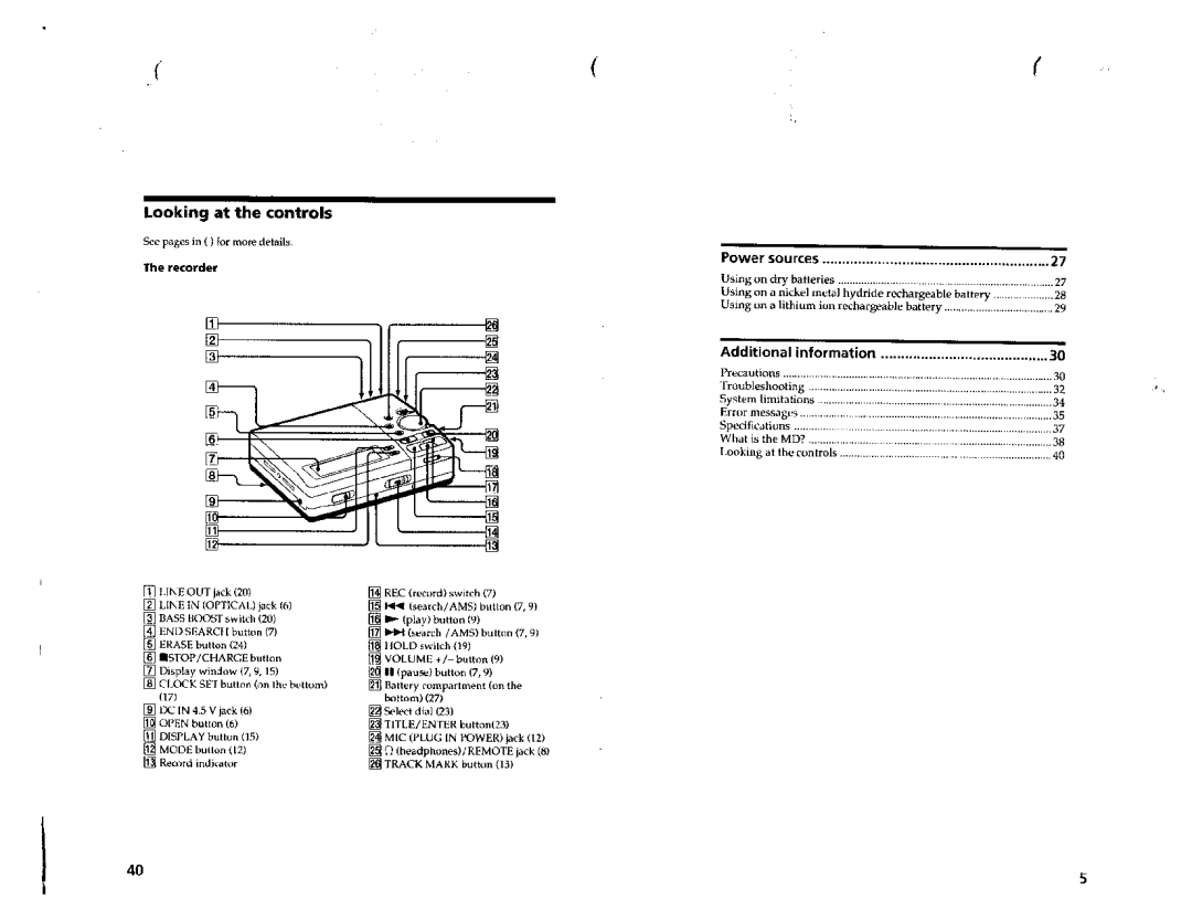 Sony MZ-R3 manual 
