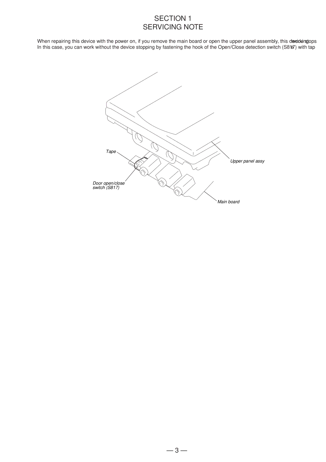 Sony MZ-R50 service manual Section Servicing Note 