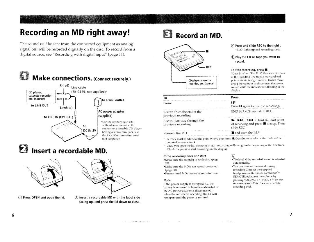 Sony MZ-R55 manual 