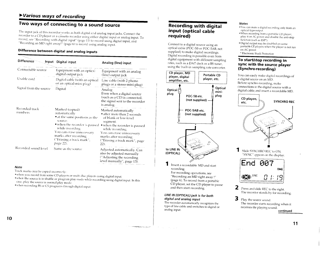 Sony MZ-R55 manual 