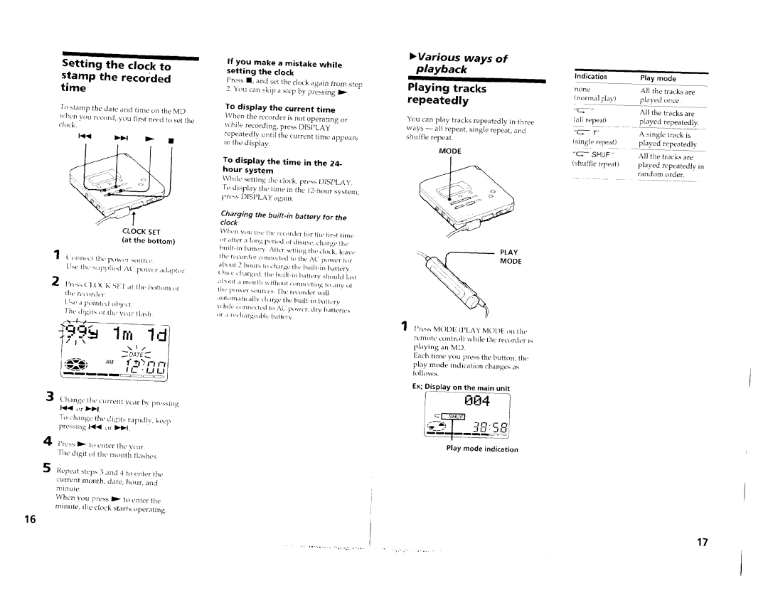 Sony MZ-R55 manual 