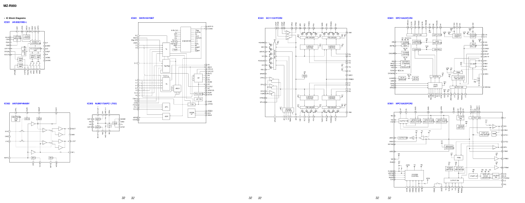 Sony MZ-R900 service manual IC Block Diagrams, IC301 AK4562VNS-L 