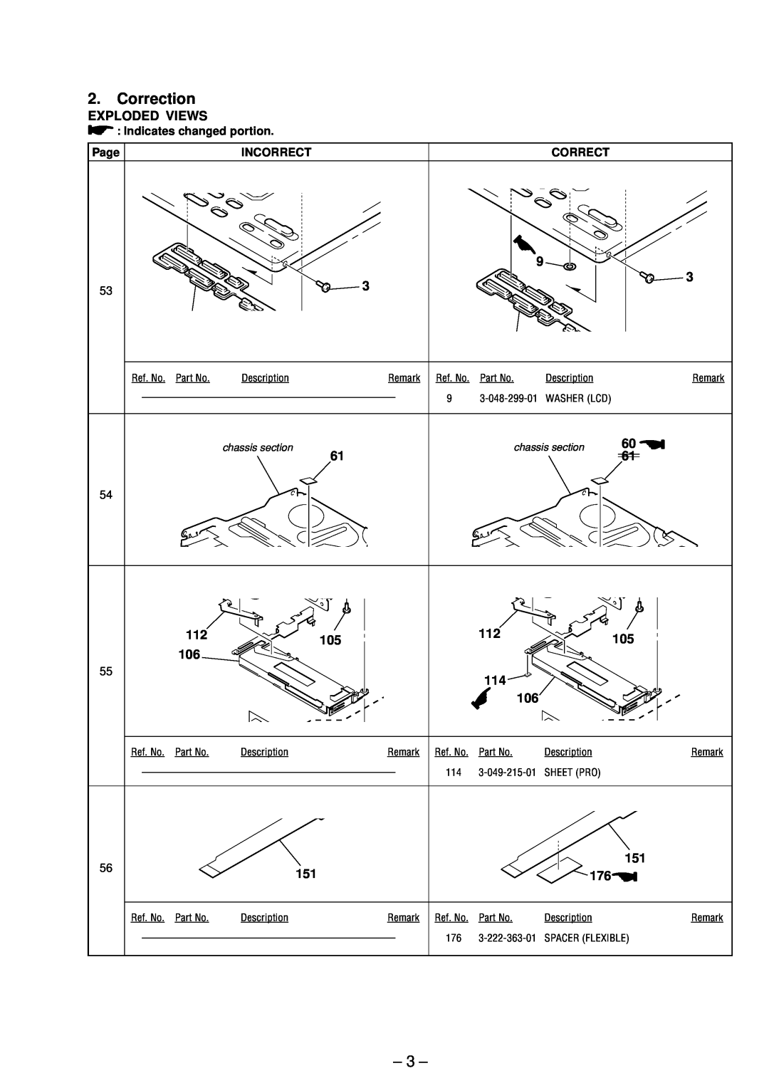 Sony MZ-R91 service manual Correction 