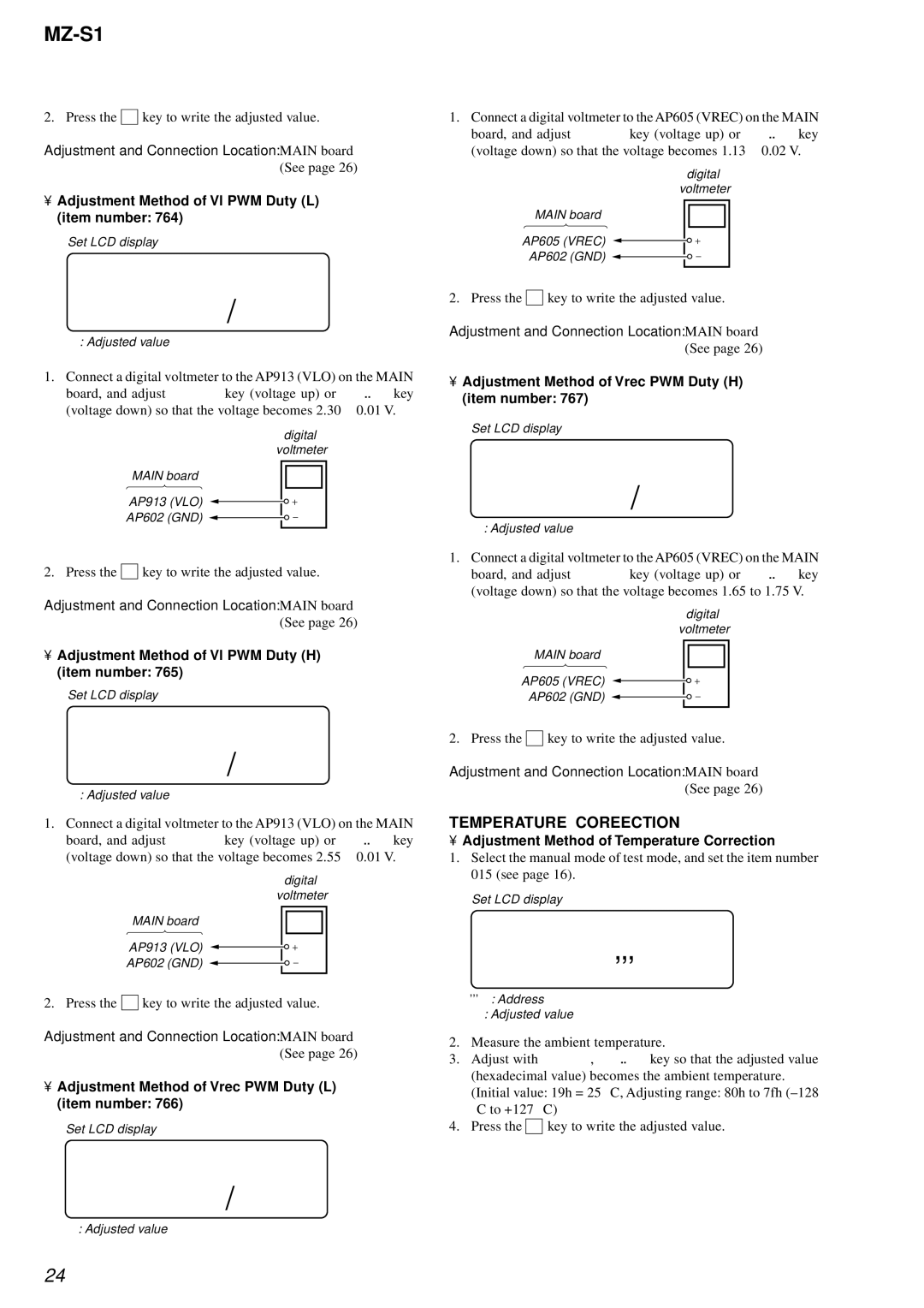 Sony MZ-S1 service manual 764 AD, 765 AD, 766 AD, 767 AD, 015 ###S 