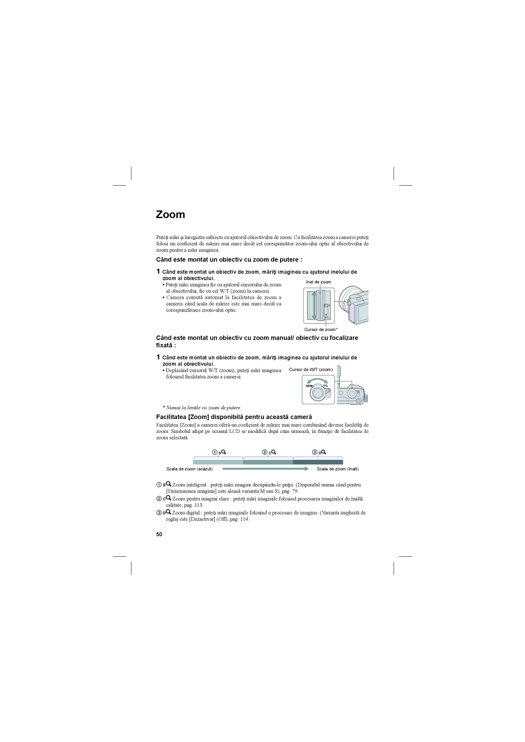 Sony NEX-3N manual Facilitatea Zoom disponibilă pentru această cameră 