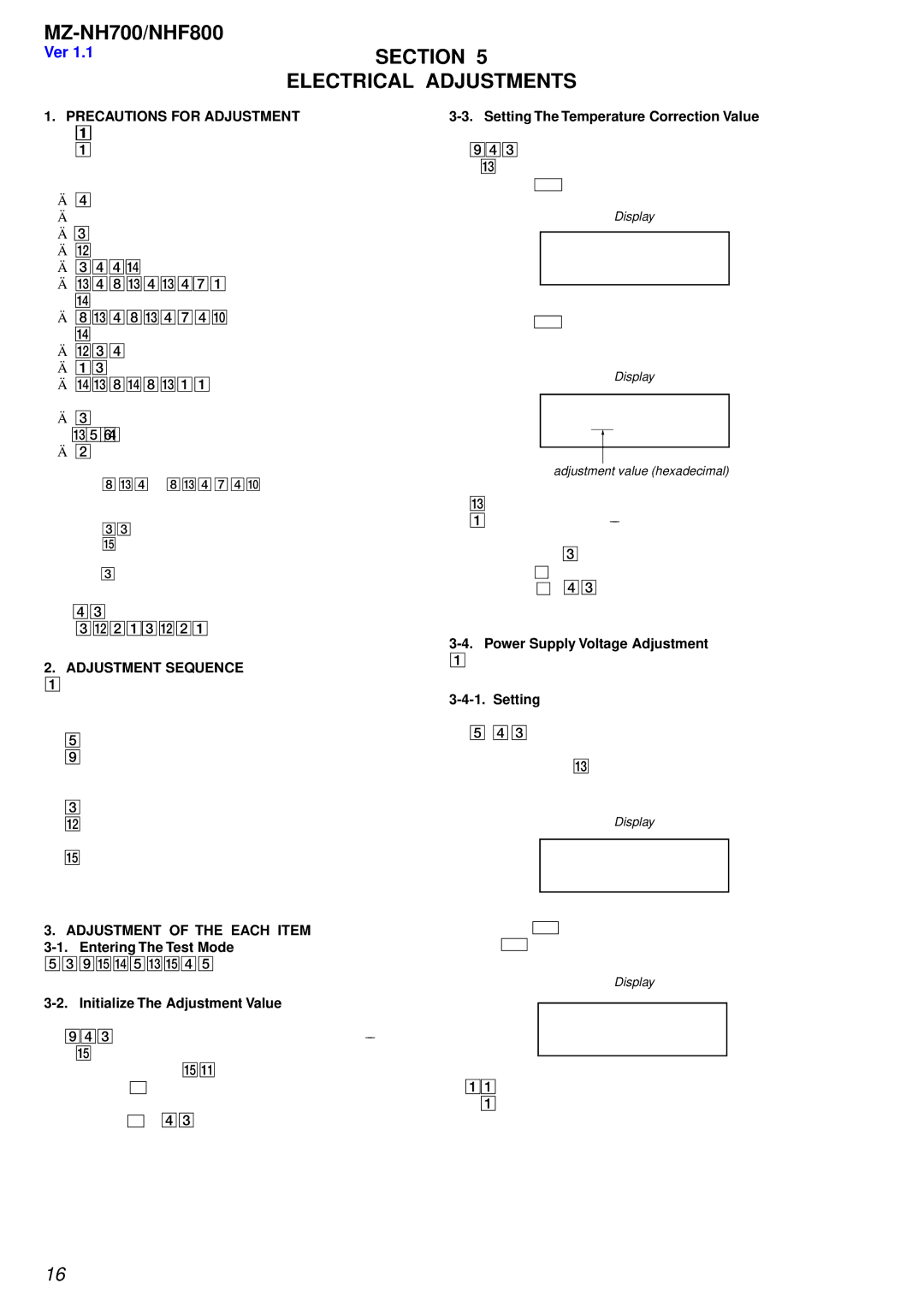 Sony NHF800 service manual Electrical Adjustments, Temp, 131 ###S, PwrAdj 