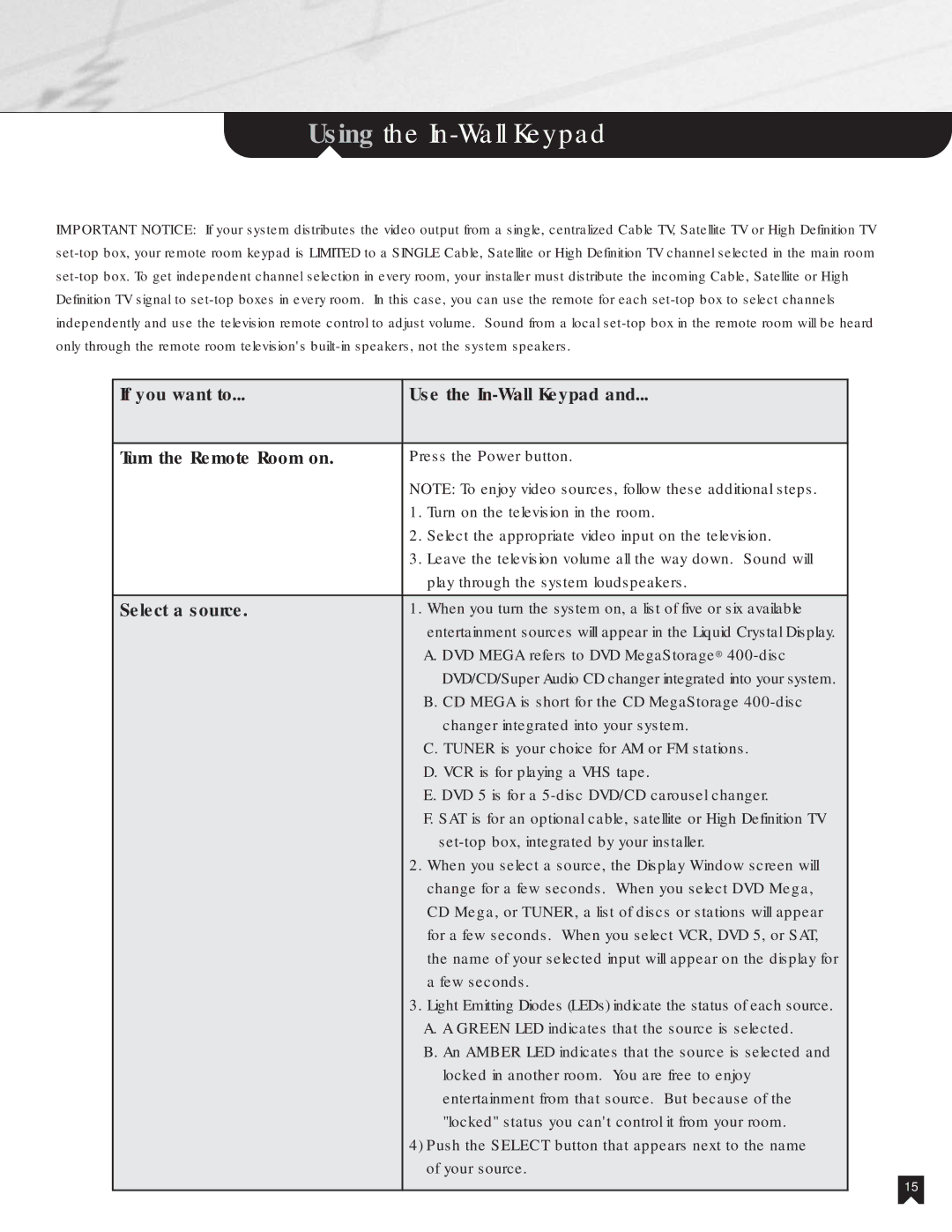 Sony NHS-1000 operating instructions Select a source 