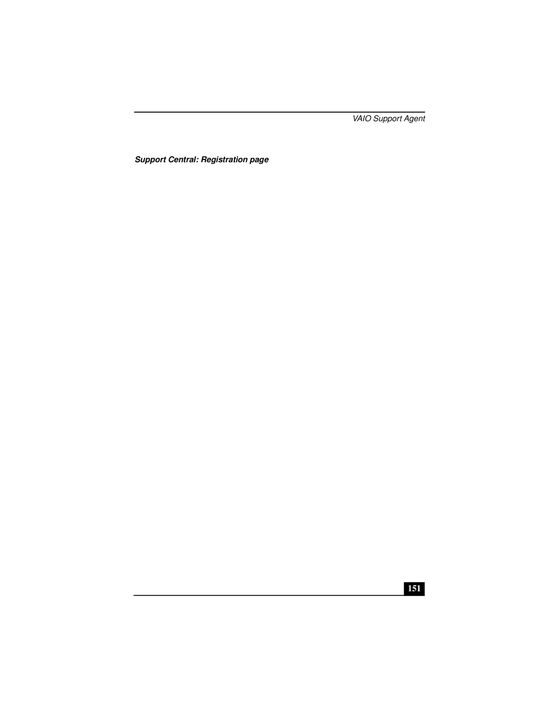 Sony Notebook Computer manual 151, Support Central Registration 