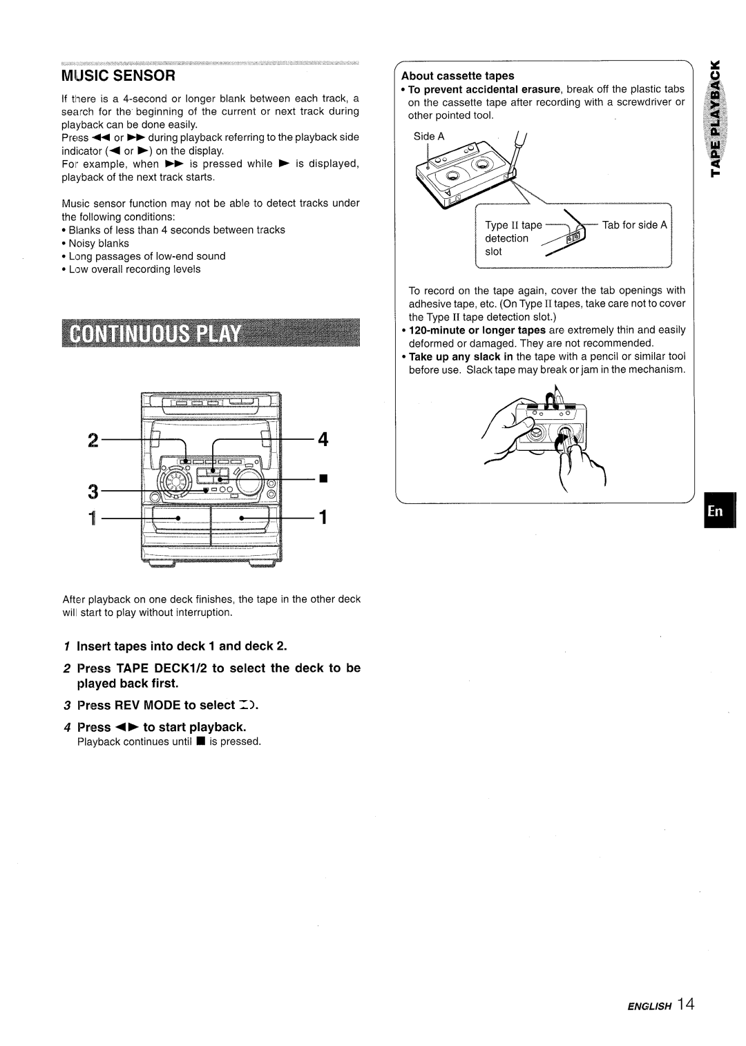 Sony NSX-A707 manual ENGLISH14 