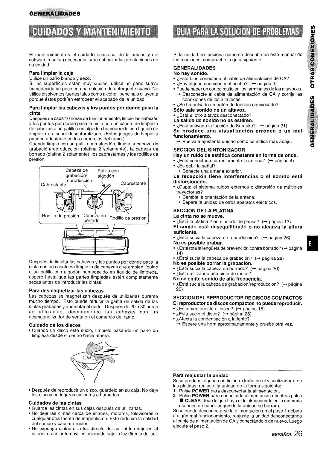 Sony NSX-A707 manual Generalidades 