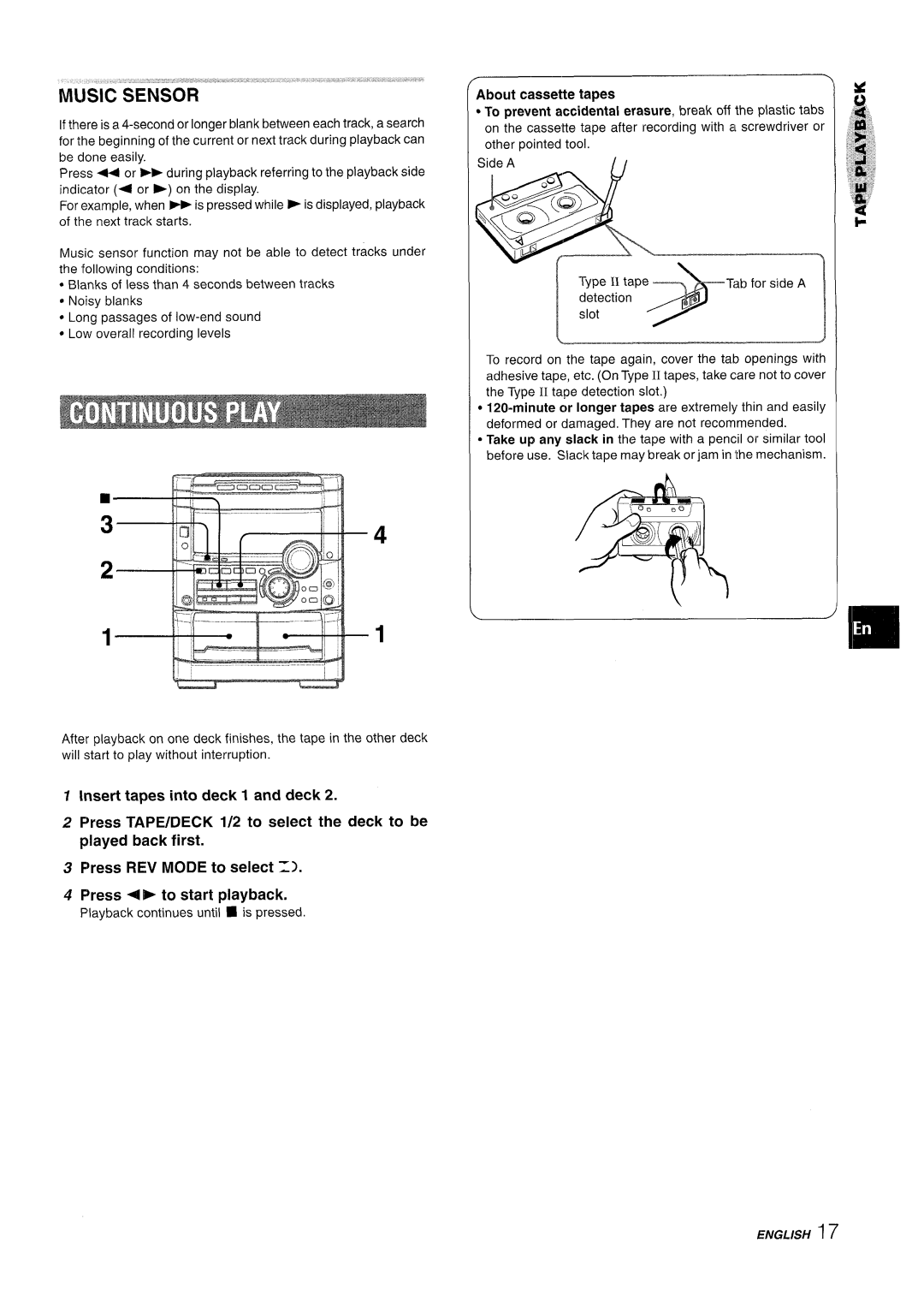 Sony NSX-A767 manual Music Sensor 