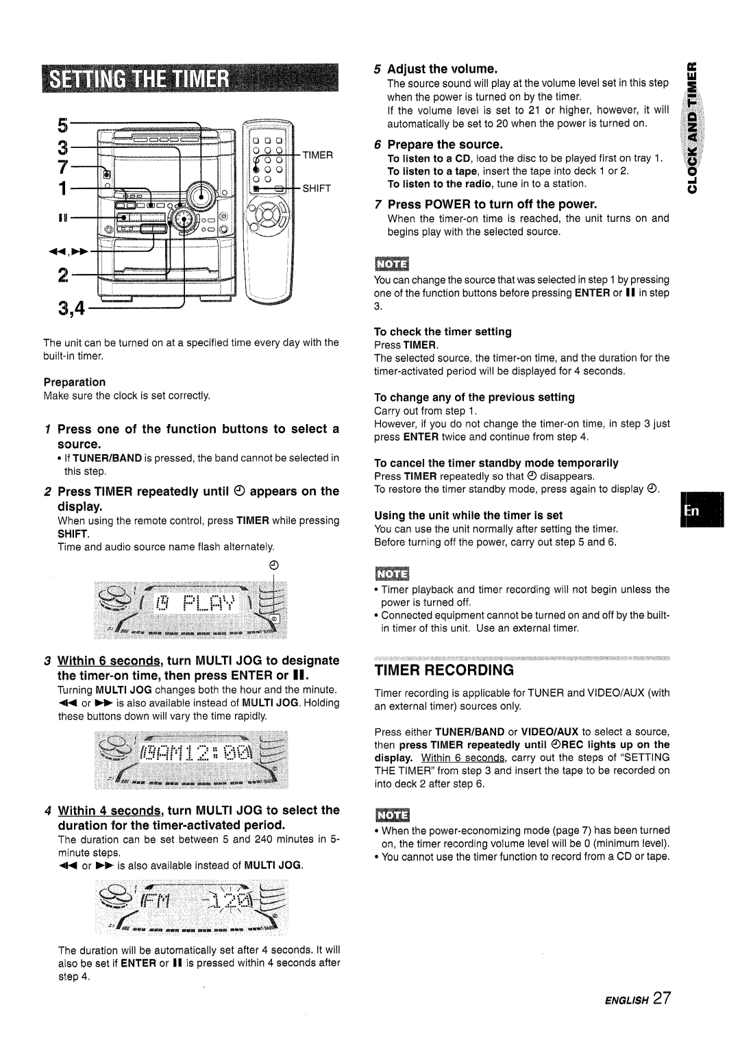 Sony NSX-A767 manual Timer Recording 