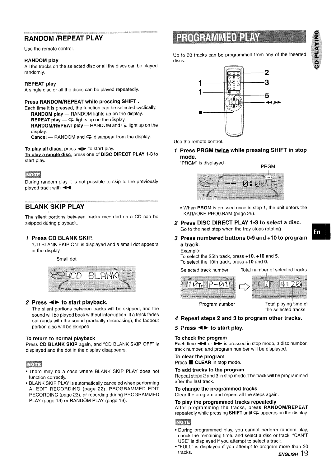 Sony NSX-A777 manual Blank Skip Play 