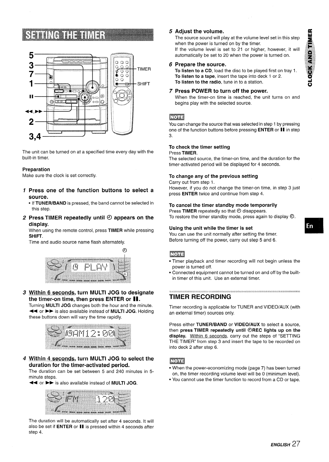 Sony NSX-A777 manual TIME’iREctiRiiNG 