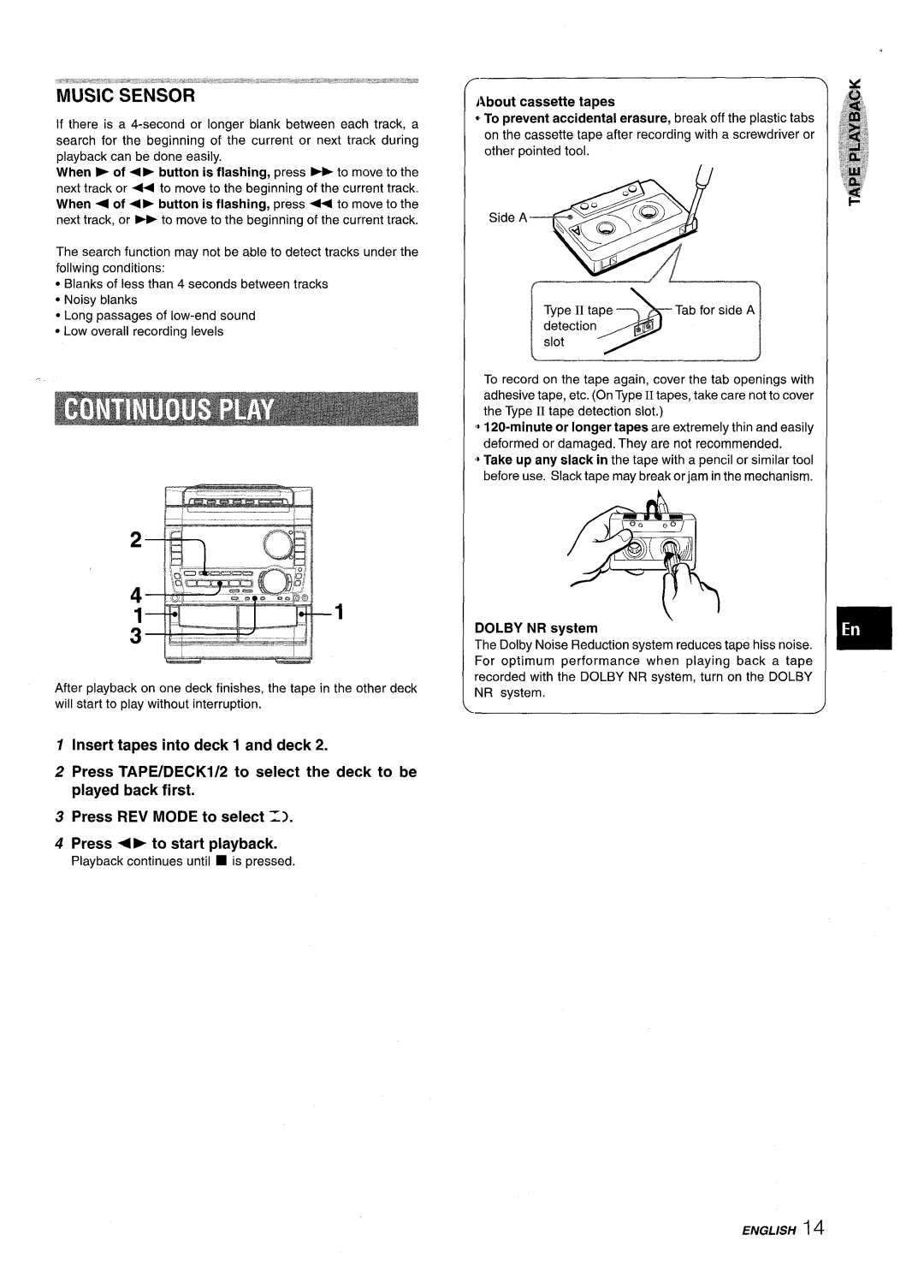 Sony NSX-A959 manual ENGLISH14 