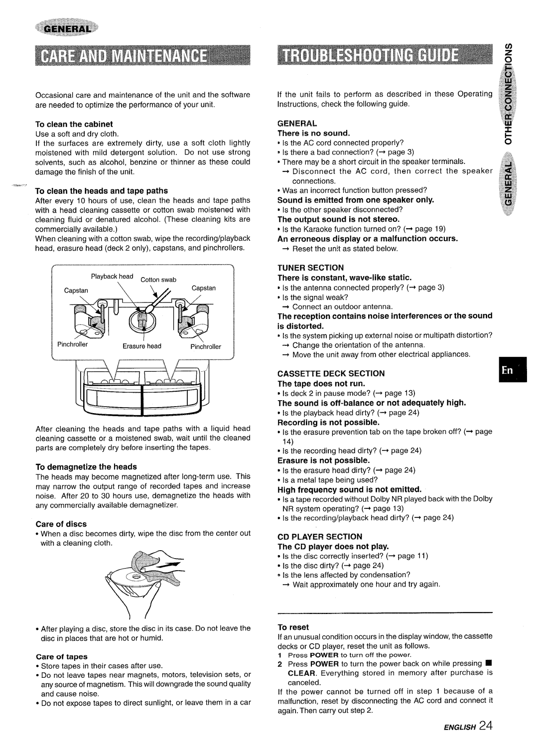 Sony NSX-A959 manual CD Player Section 