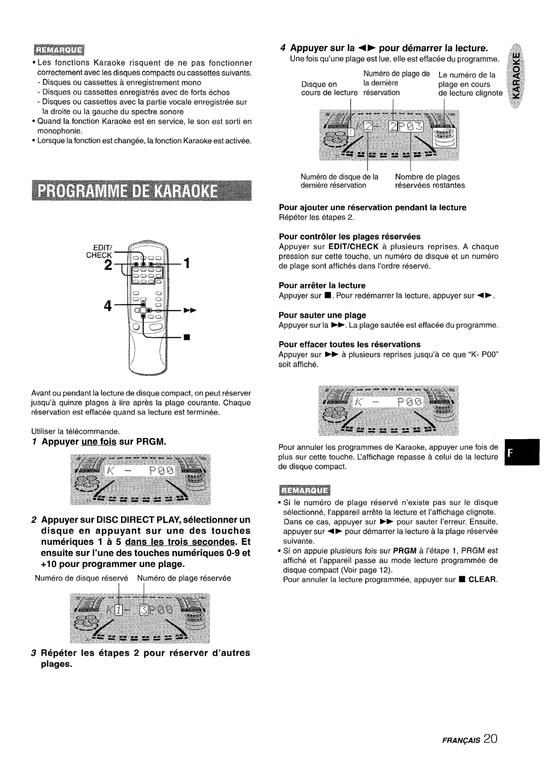 Sony NSX-A959 manual Appuyer sur la pour dernarrer la lecture, Pm.rr ajouter une reservation pendant la lecture 