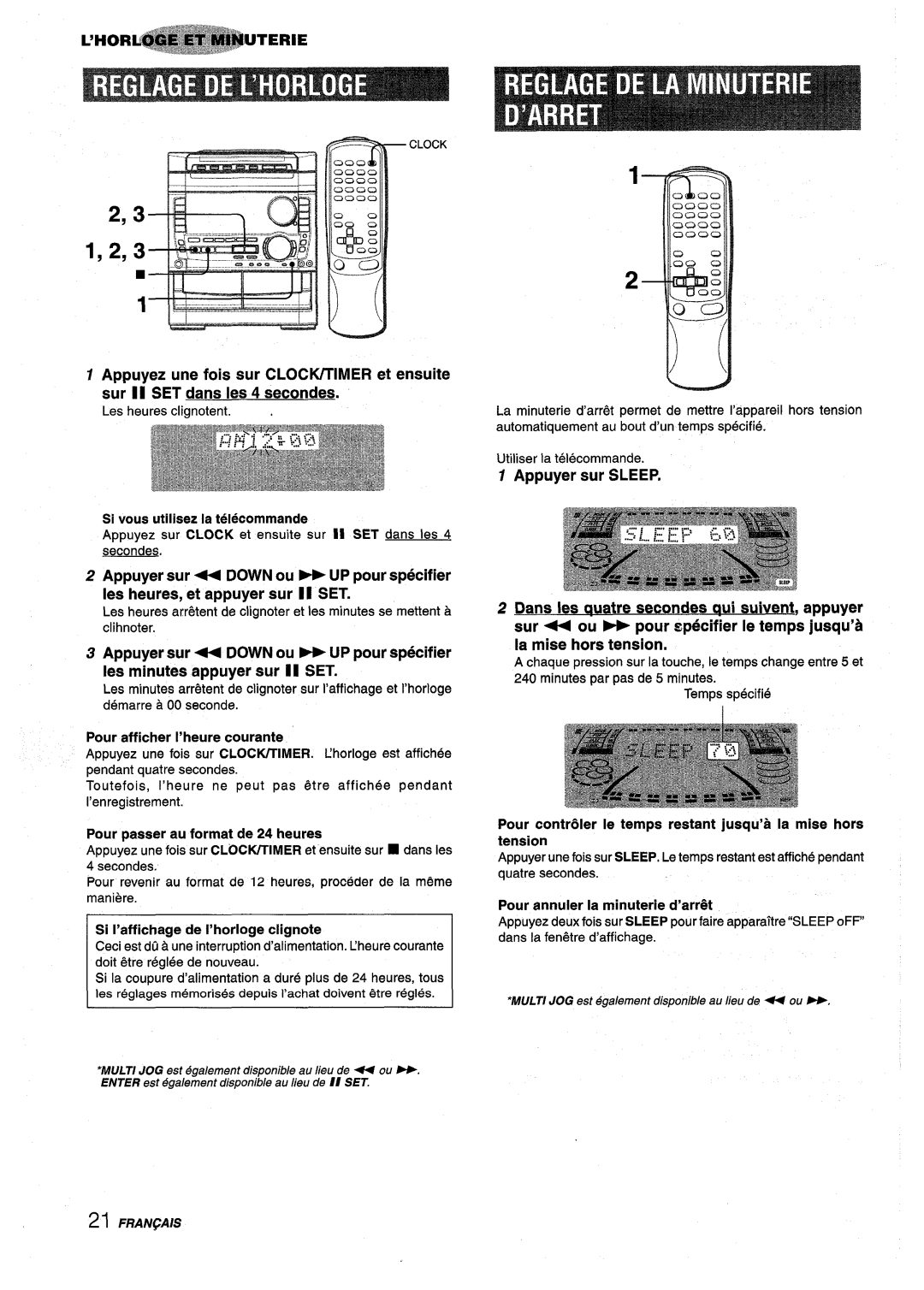 Sony NSX-A959 manual Pour contrder Ie temps restant jusqu% la mise hors tension 