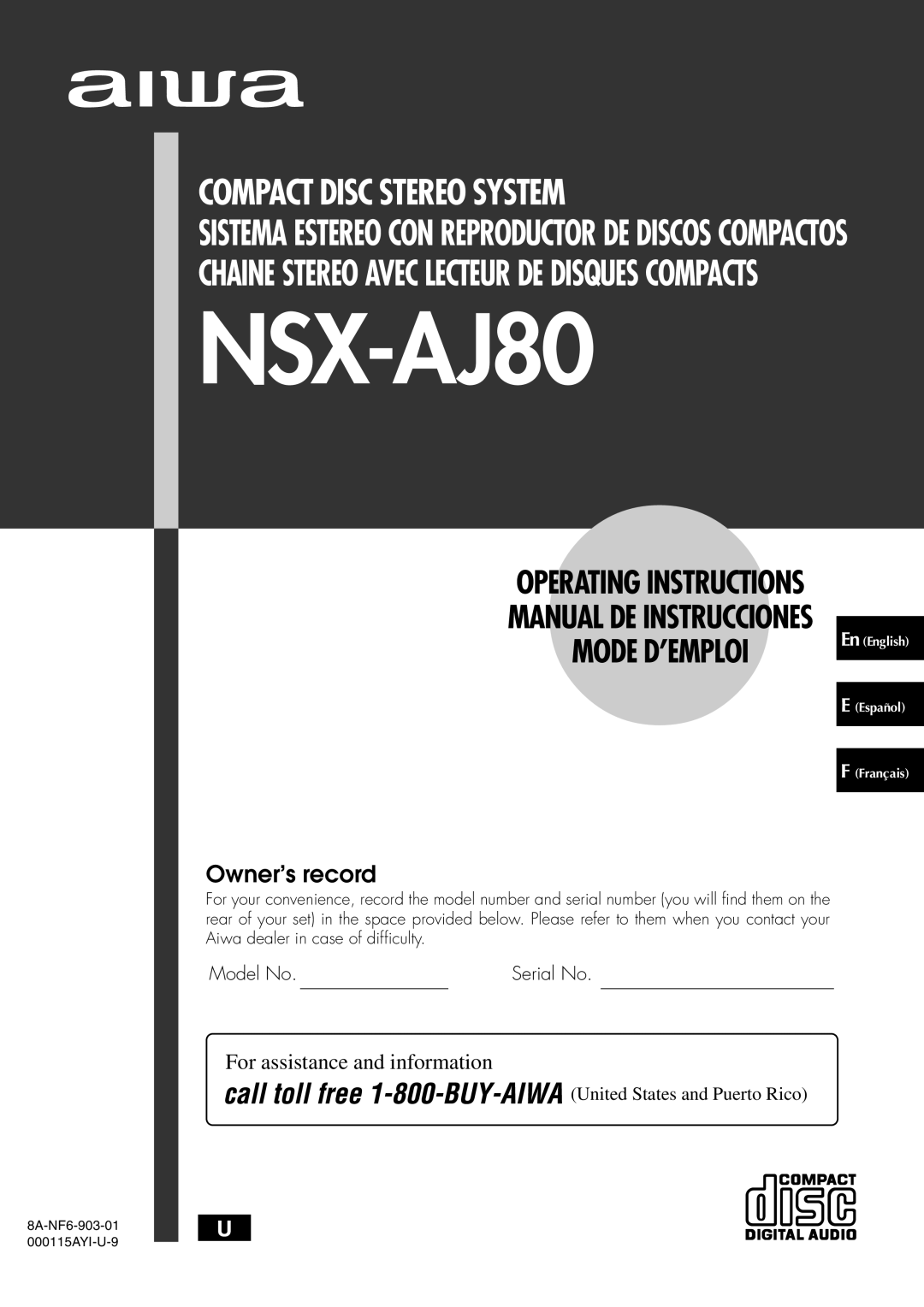 Sony NSX-AJ80 manual 