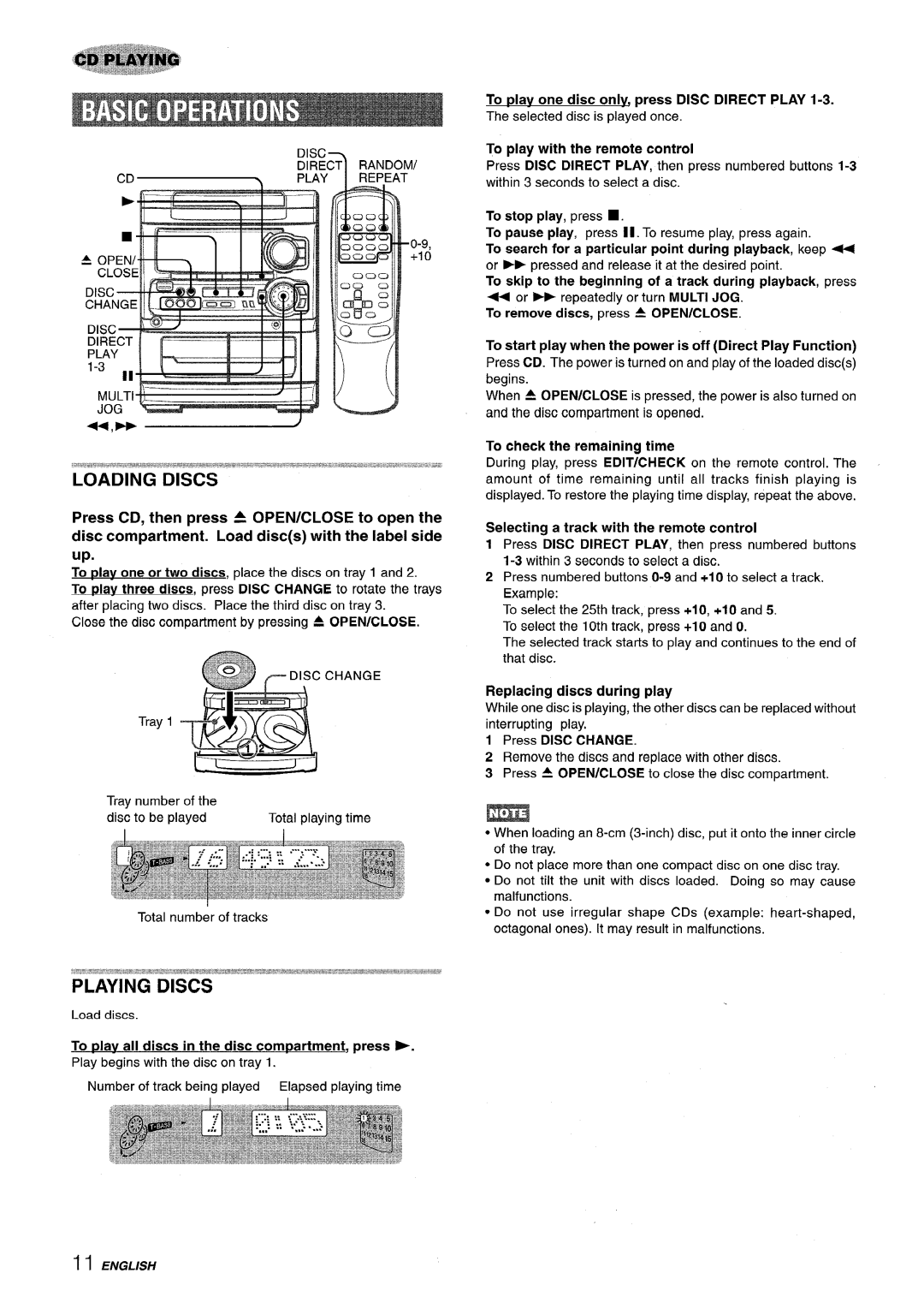 Sony NSX-MT320, SX-MT321 manual To check the remaining time, Selecting a track with the remote control 