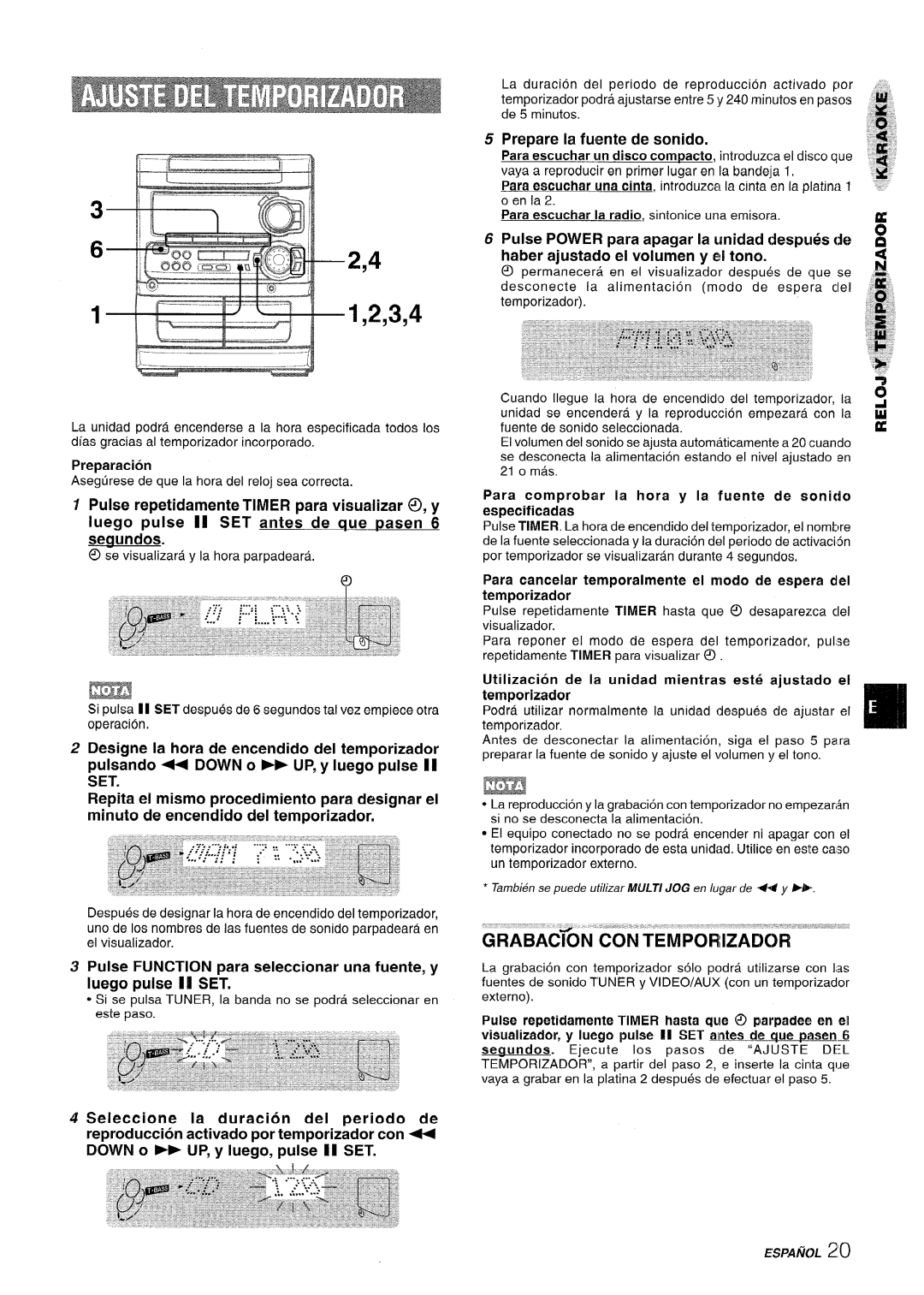 Sony SX-MT321, NSX-MT320 manual Prepare la fuente de sonido, Para escuchar un disco com~acto, introduzca el dico que 