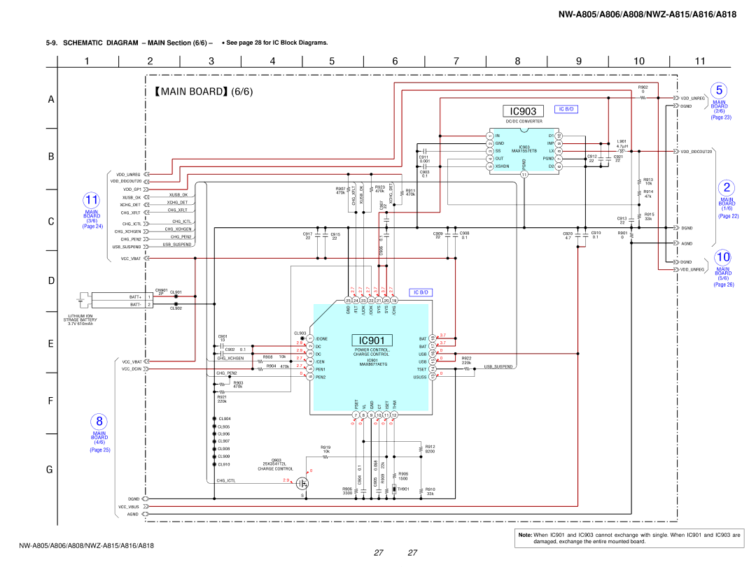 Sony NW-A806, NW-A808 service manual Main Board 6/6 
