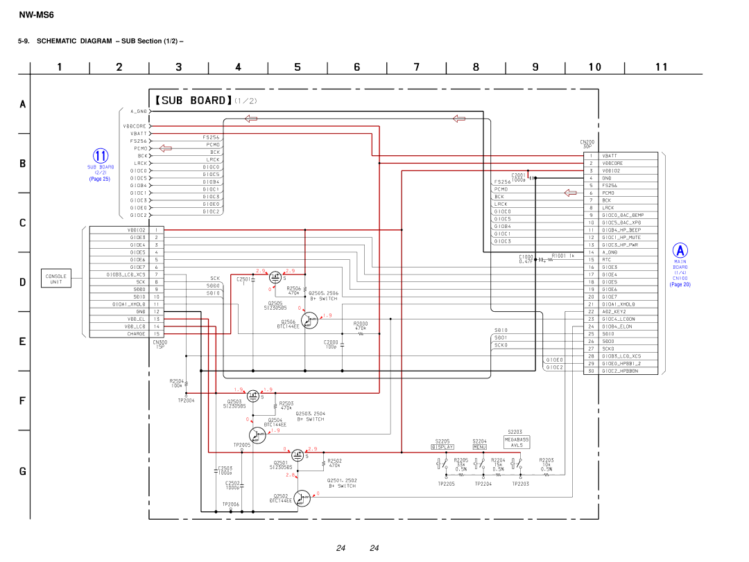 Sony NW-MS6 service manual Schematic Diagram SUB /2 