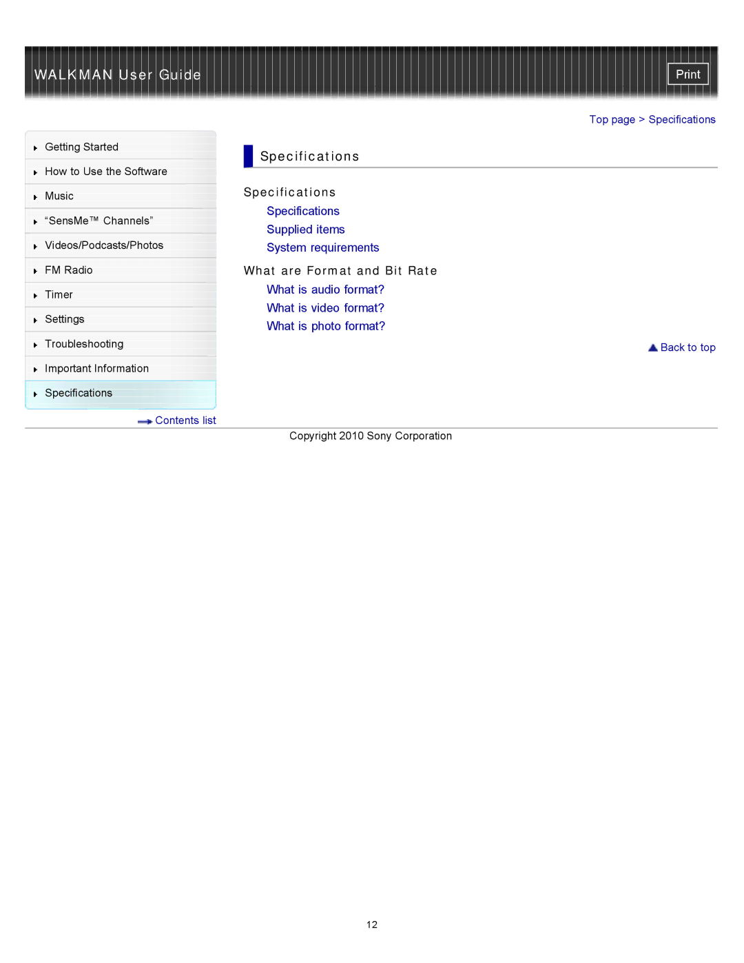 Sony NWZ-E355, NWZ-E353, NWZ-E354 specifications Specifications, What are Format and Bit Rate 