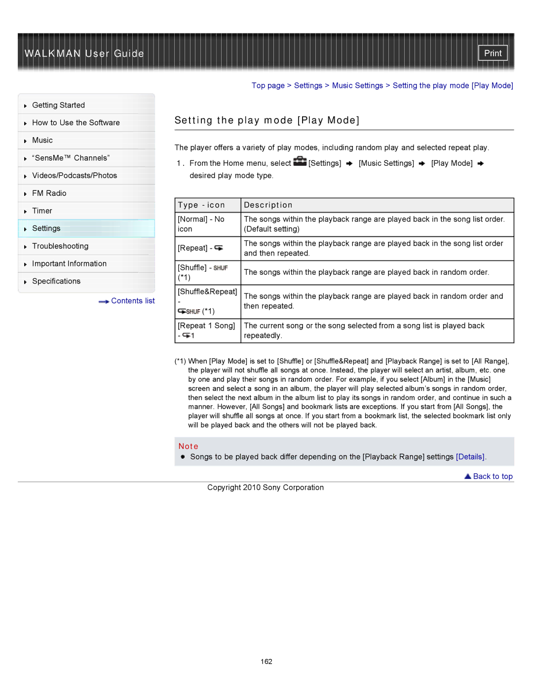 Sony NWZ-E355, NWZ-E353, NWZ-E354 specifications 162 