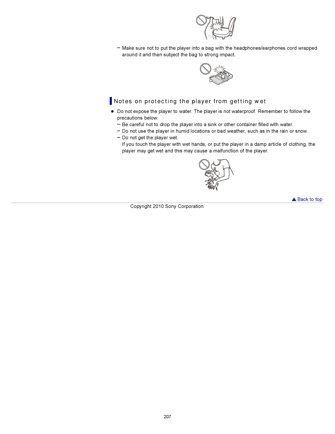 Sony NWZ-E355, NWZ-E353, NWZ-E354 specifications 207 