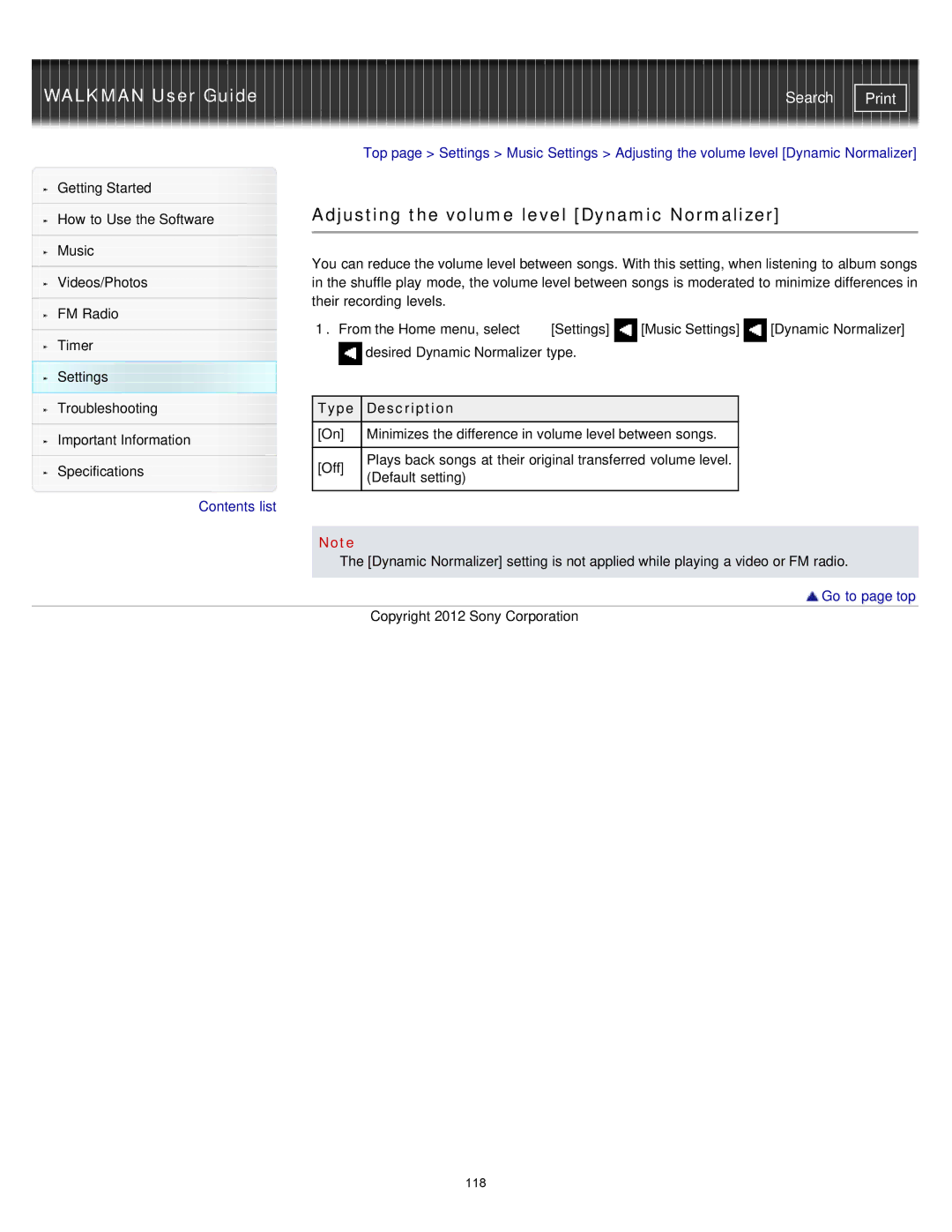 Sony NWZ-E373, NWZ-E375, NWZ-E374RED specifications 118 