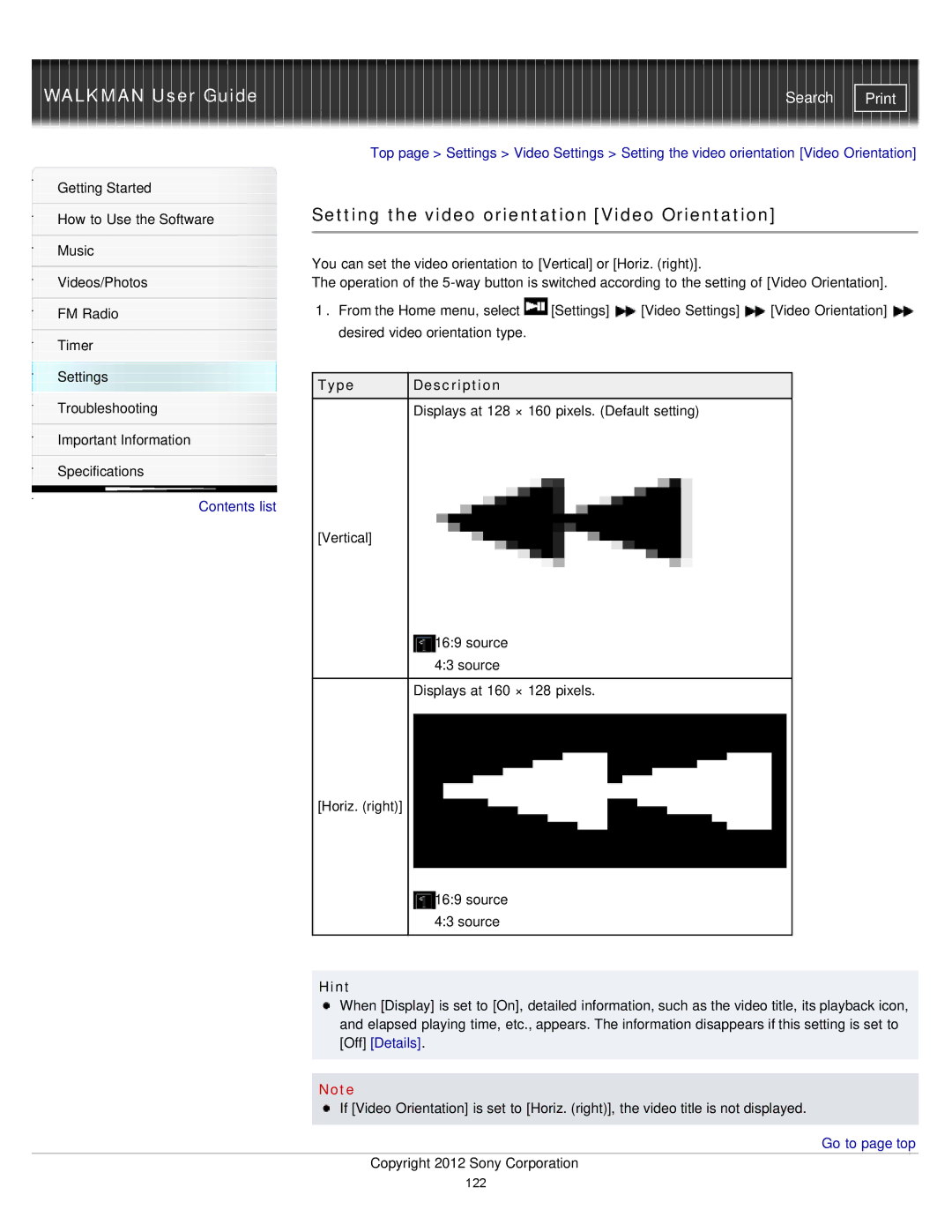 Sony NWZ-E373, NWZ-E375, NWZ-E374RED specifications 122 