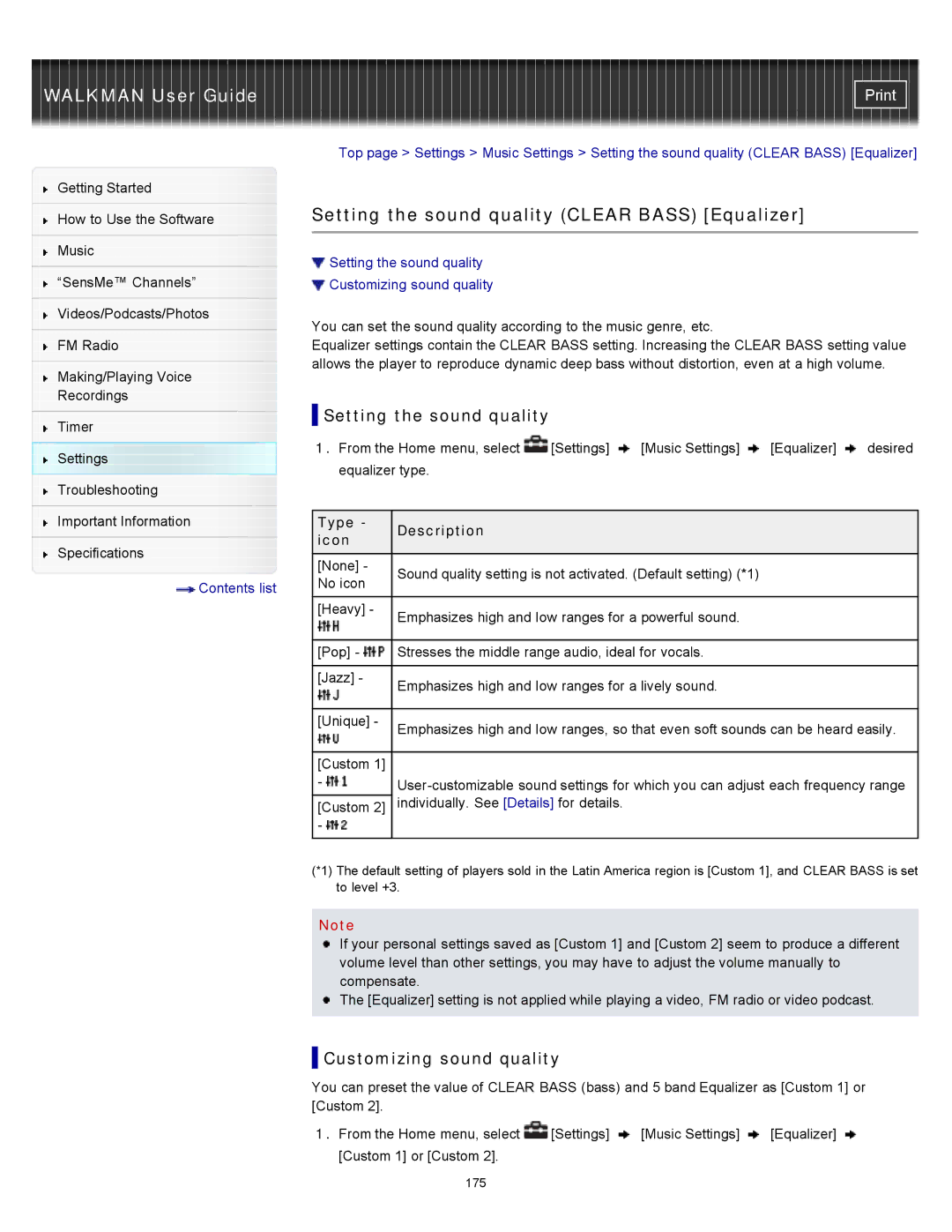 Sony NWZ-E453, NWZ-E455, NWZ-E454 specifications 175 