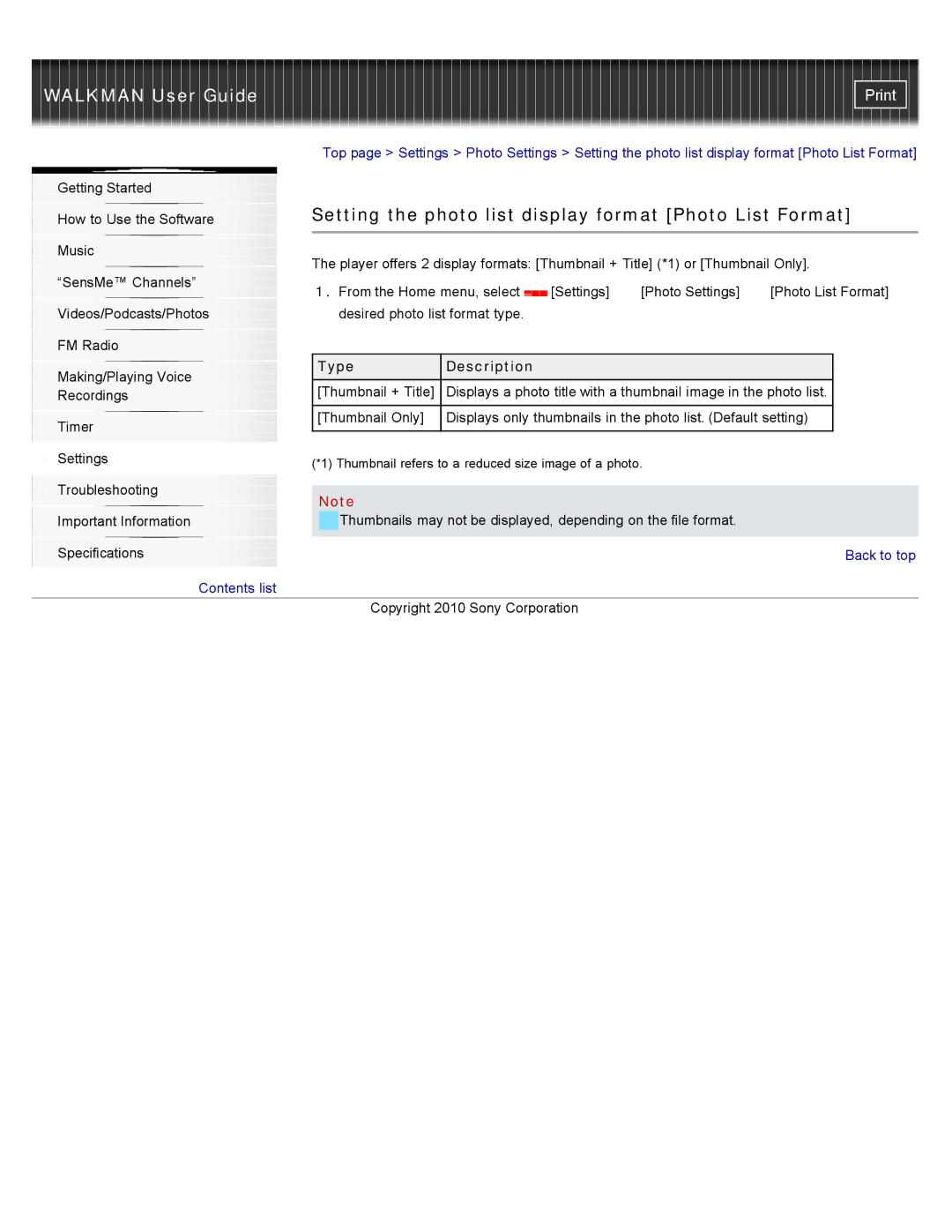 Sony NWZ-E455, NWZ-E453, NWZ-E454 specifications Making/Playing Voice Thumbnail + Title 