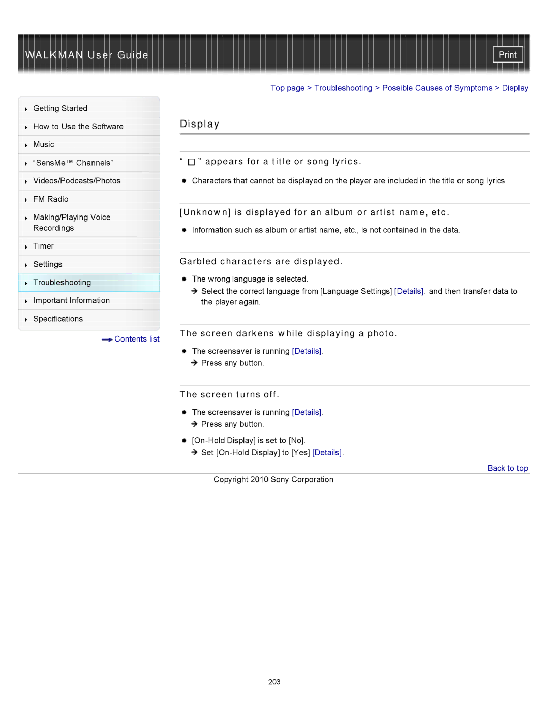 Sony NWZ-E454, NWZ-E455, NWZ-E453 specifications Display 