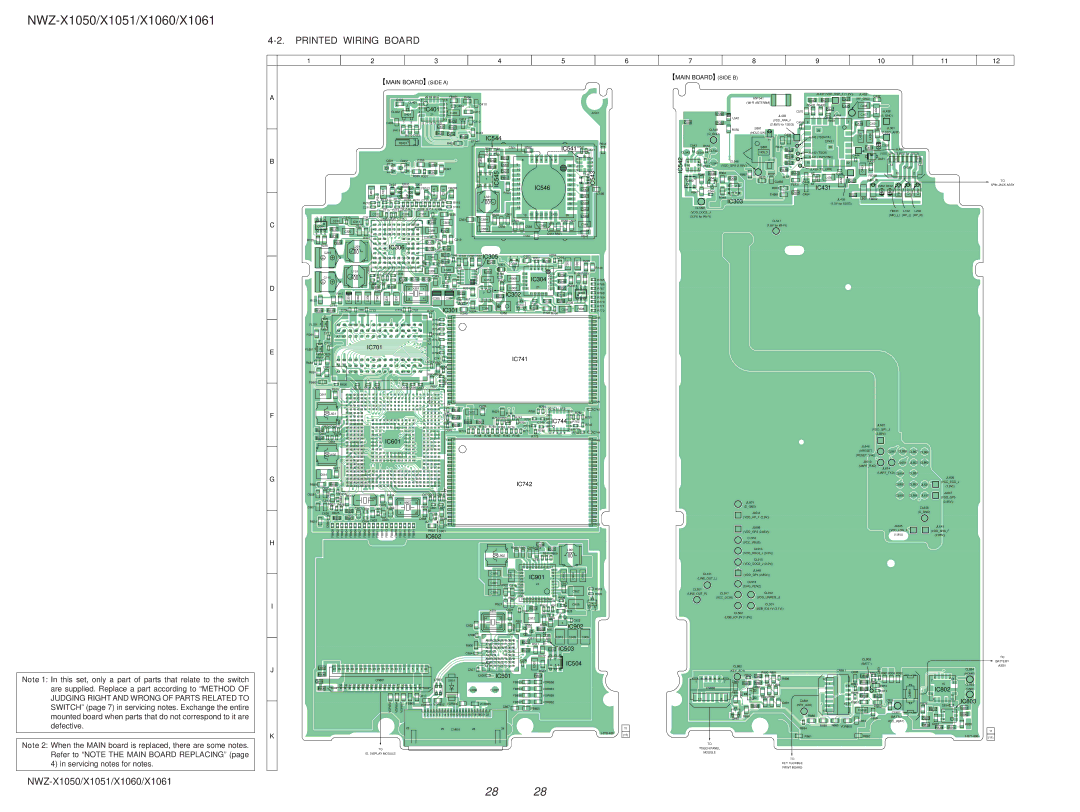 Sony NWZ-X1051 service manual Printed Wiring Board, IC541 R541 