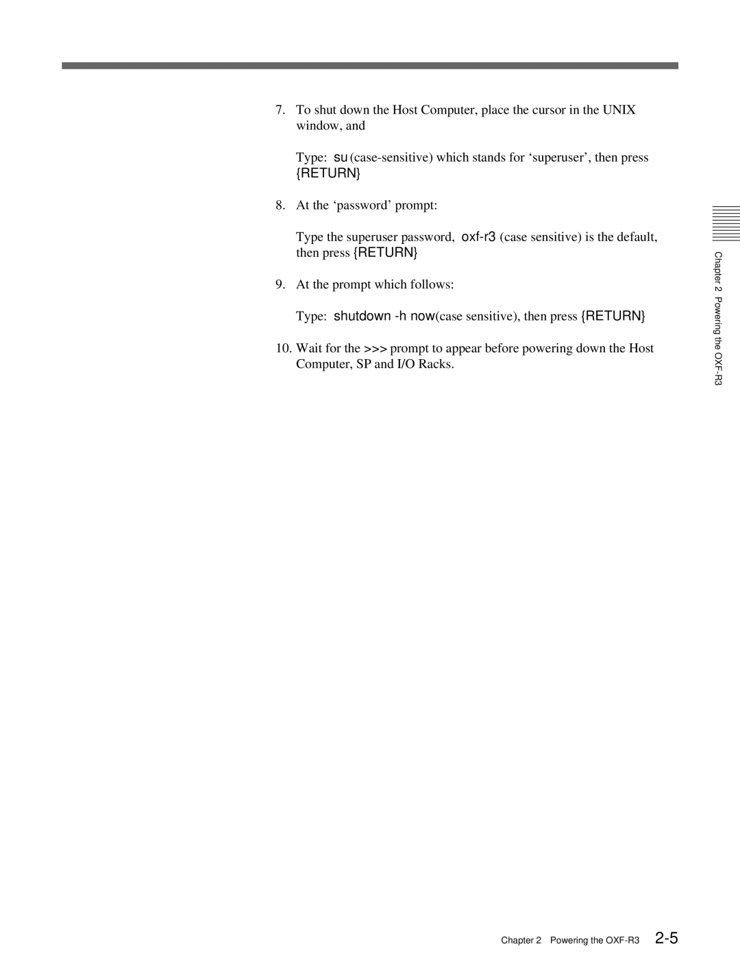 Sony operation manual Powering the OXF-R3 