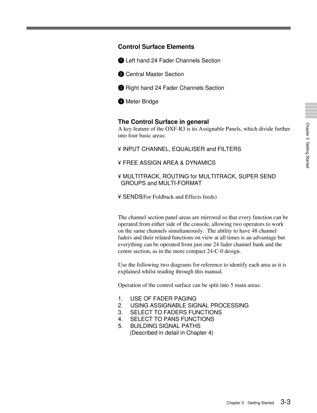 Sony OXF-R3 operation manual Control Surface Elements 