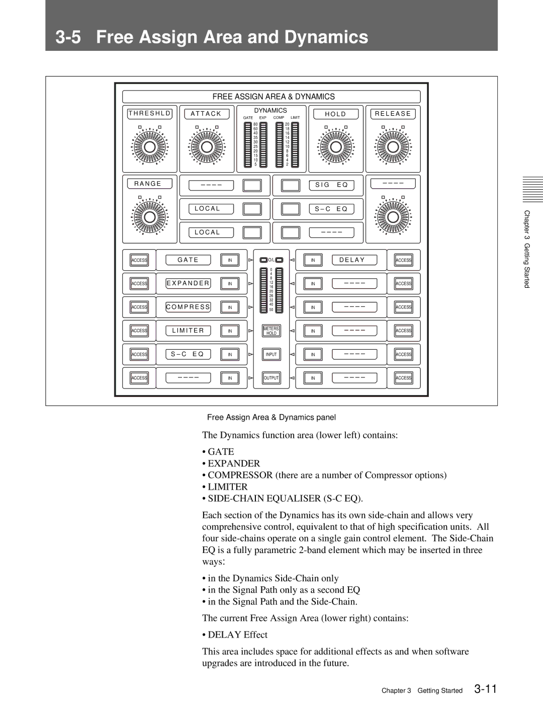 Sony OXF-R3 operation manual Free5 FreeAssignAssignArea and DynamicsArea and Dynamics 