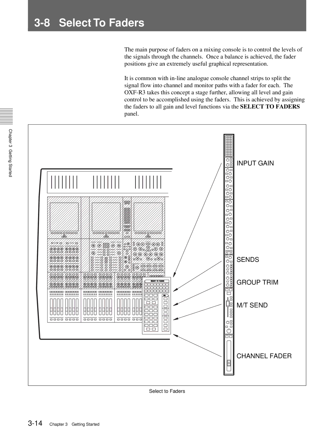 Sony OXF-R3 operation manual Select8 SelectTo FadersTo Faders, Send 