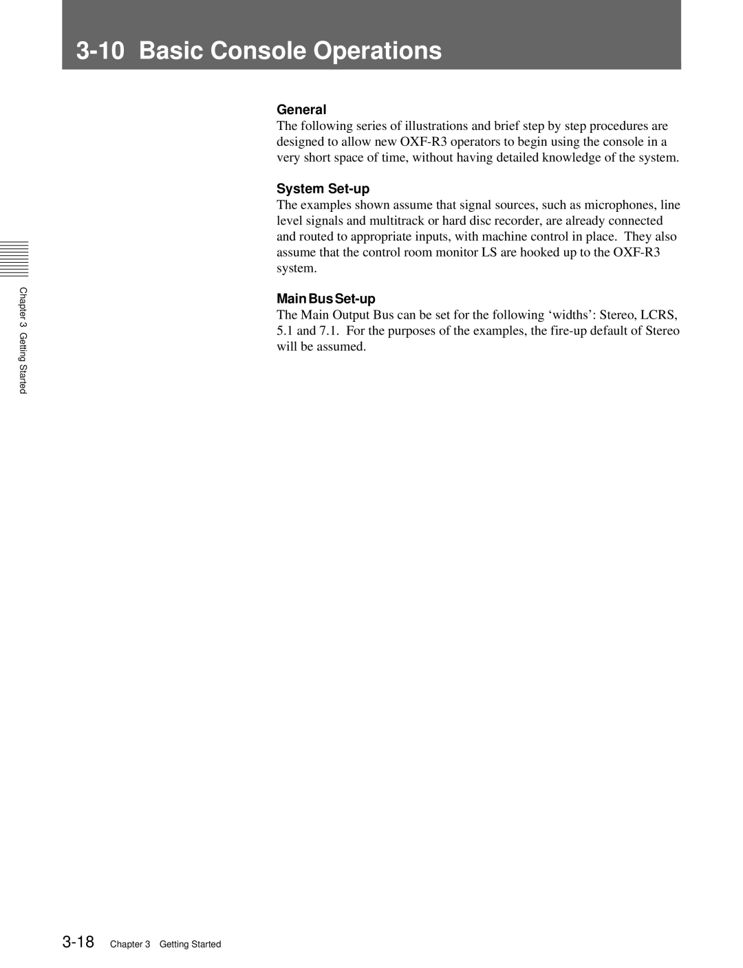 Sony OXF-R3 operation manual 310-10BasicBasicConsoleConsoleOperationsOperations, General 