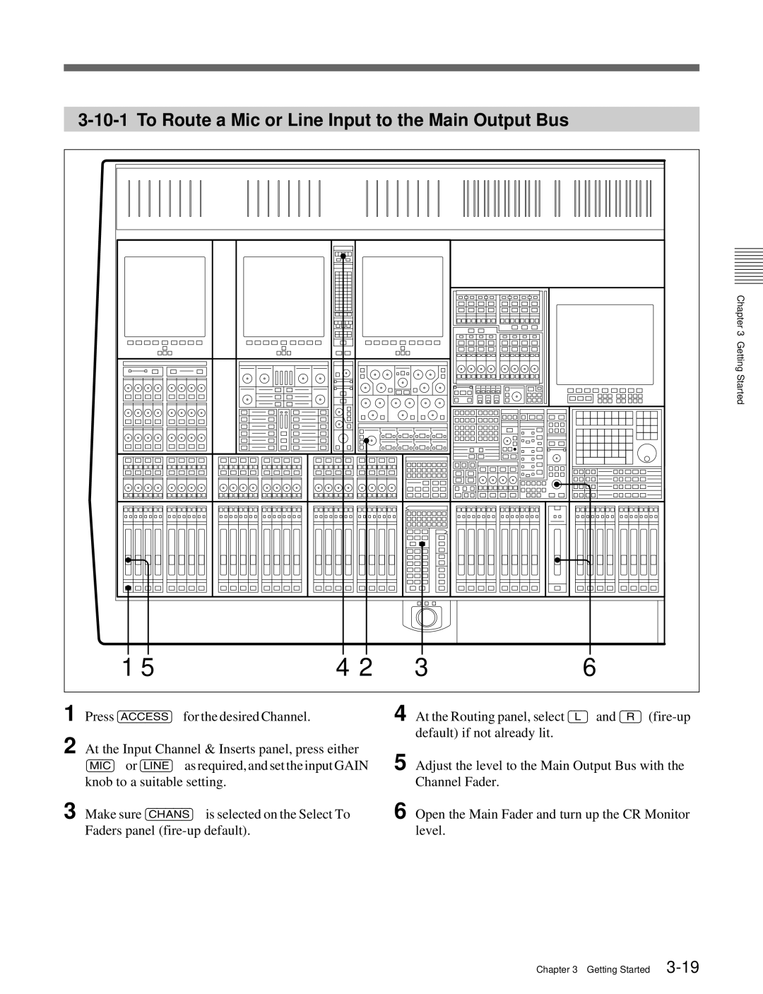 Sony OXF-R3 operation manual To Route a Mic or Line Input to the Main Output Bus 