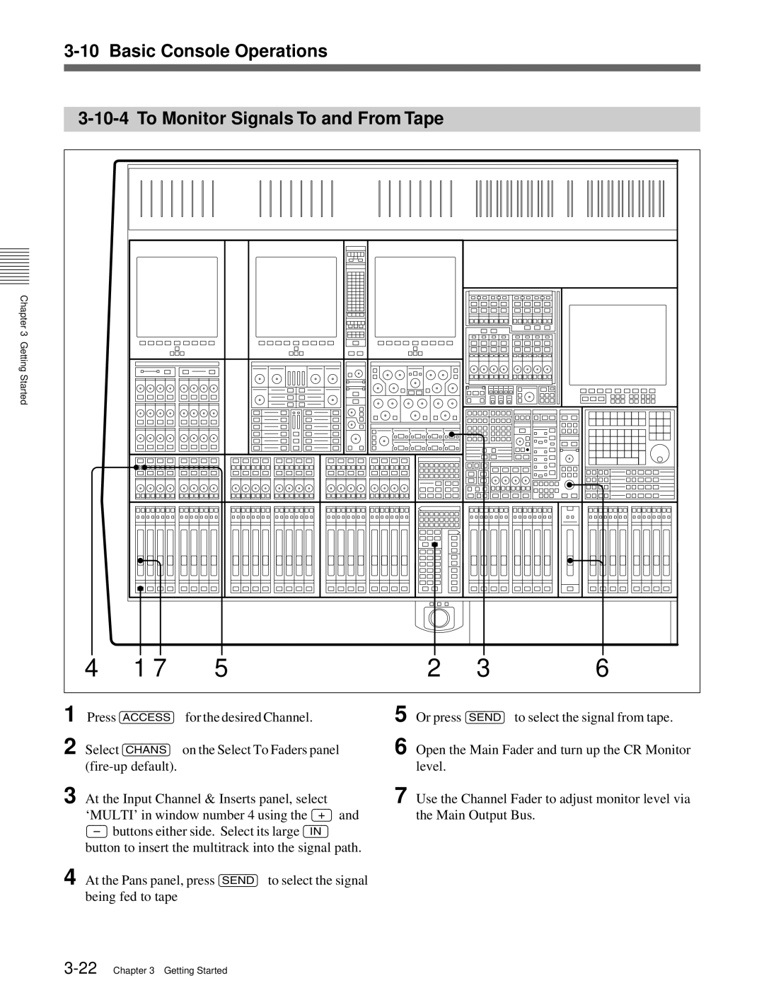 Sony OXF-R3 operation manual Basic Console Operations To Monitor Signals To and From Tape 