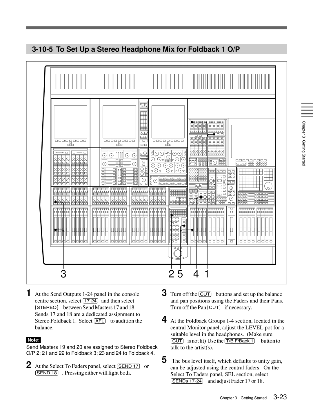 Sony OXF-R3 operation manual To Set Up a Stereo Headphone Mix for Foldback 1 O/P 