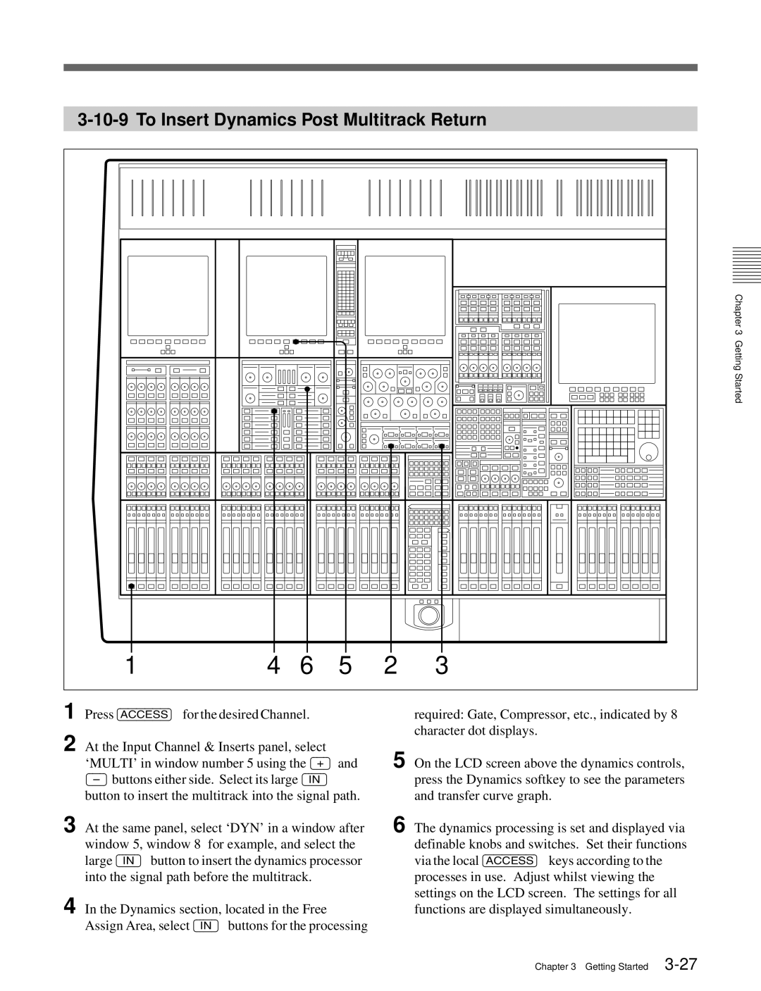 Sony OXF-R3 operation manual To Insert Dynamics Post Multitrack Return 