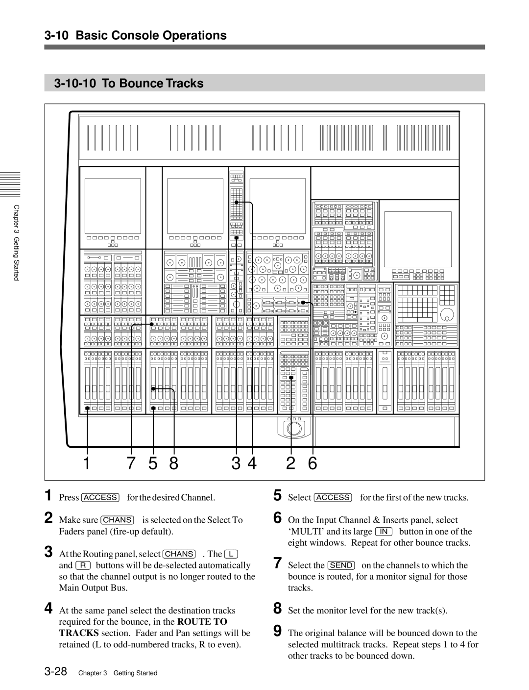 Sony OXF-R3 operation manual Basic Console Operations, To Bounce Tracks 