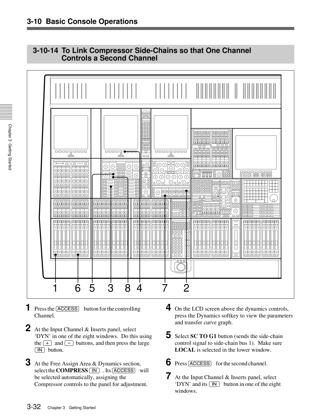 Sony OXF-R3 operation manual On the LCD screen above the dynamics controls 